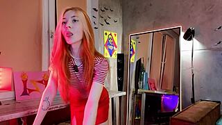 girl in lingerie vibrates to intense orgasm