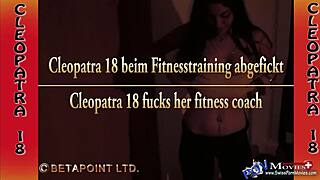 german teen cleopatra 18 blows monster cock then fucked hard during fitness for facial cumshot?