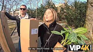 Shy curvy Amalia Davis fucks neighbor wildly!