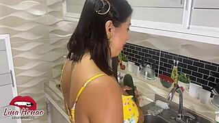 miami american lover gets wet puta squirting on huge cucumber pussy insertion outdoors