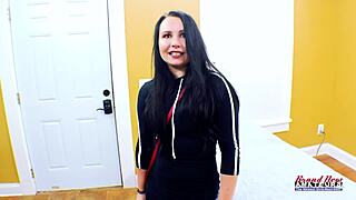 petite sporty brunette whitney deepthroats juicy cock pov then swallows hot facial cum