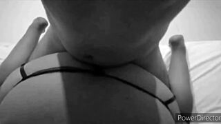 Gordibuena on all fours taking cumshot on big tits?