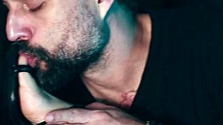 in a steamy casting the pretty nerdy teen in lingerie worships feet gives footjob licks pussy and fucks mature guy to orgasm