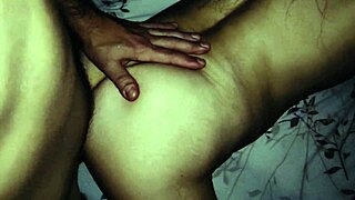 wife in white stockings bends for hubby's bareback anal pov pounding deep
