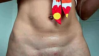 i shower outdoors then shave my smooth pussy bare