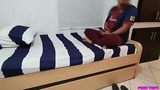 stepdad tricks me into massage grabs my ass hard