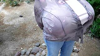 Can you believe chelsea charms just undid one button and her enormous fake tits burst free?