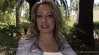 Can you believe chelsea charms just undid one button and her enormous fake tits burst free?