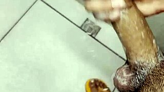 trying my first gym bathroom masturbation session feels so dirty and thrilling