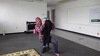 who's the mature curvy housewife flashing her huge ass under that miniskirt in public?