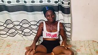 interviewing this petite 18+ black teen for casting her ass is fire homemade solo vibes