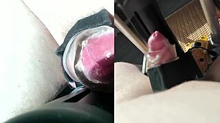 i start my morning session but this woman grabs control with her dildo and makes me cum so fast... didnt expect that!