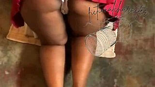 little ebony teen gets stuck bent over taking monster black cocks deep in doggy creampie comp