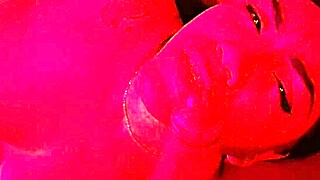 amateur wife licks hubby's and bull's cum from her gaping pussy in this cuckold kiss swap