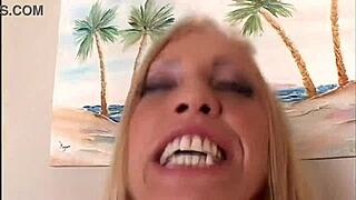 i grab cassie del isla's big tits from behind pounding her shaved pussy then blast them white