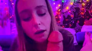 Laney Grey's Passionate Late-Night Cock Sucking POV Melts Hearts with Brad Newman