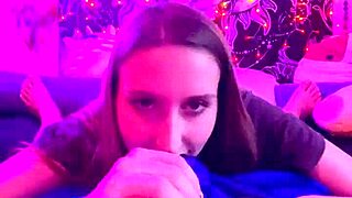 Laney Grey's Passionate Late-Night Cock Sucking POV Melts Hearts with Brad Newman