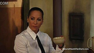 hot blonde slave gets fingered by horny madame 😈🔥