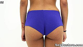 Khalifas Vintage Ebony Teen Ass Shakes in Retro Black Action