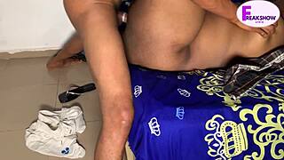 big ass ebony maid bends over for boss hubby's quick doggy pounding 🍑😈