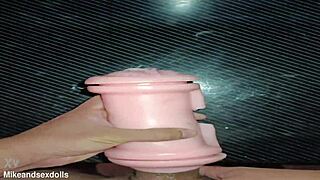 Kissy me gives sloppy deepthroat blowjob close up on desk cumshot facial trailer