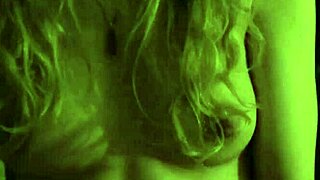 The hot blonde milf oils up for a sensual handjob on that big monster cock leading to explosive cumshot couple action.