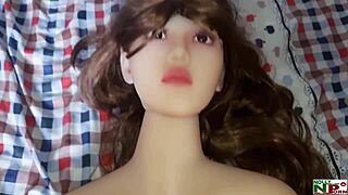 Guy films homemade fucking session with his realistic sex doll