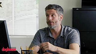 secretary bombshell rides boss cock on sofa creampie finish