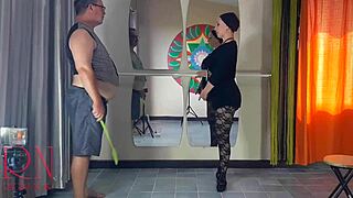 Why punish ballerina Regina Noir's ass in fishnets when teacher can face fuck her pussy too?