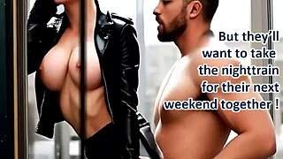 Blonde Milf in Leather Boots Rides Big Cock Doggystyle on Train - Cumshot Finish!