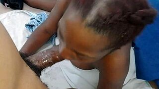 Jhodez1's cute petite Latina girlfriend deepthroats monster black cock or plays with herself, British-Colombian ebony slut sucks big dick