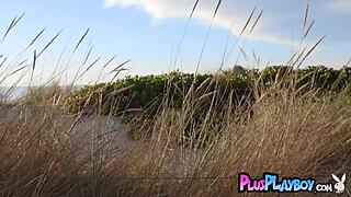 milf lifeguard miluniel louis beach strip temptation