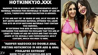 harper maddoxx and hotkinkyjo double anal fisting prolapse