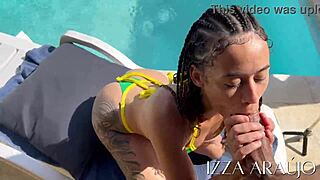 Skinny latina teases with buttplug then squirts as friend rips clothes and fucks her juicy pussy