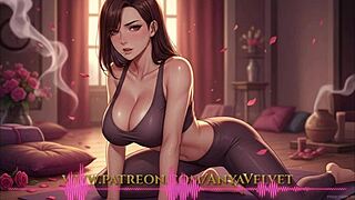 Uh, the peeping tom caught me yoga stretching, now it's his solo show punishment or prize... anyavelvet full vid