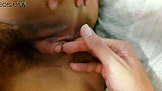 Wife gives greedy blowjob while fingering wet pussy and ass close up