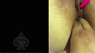 My buddy plays with my wife's ass and shoves toy in her pussy during our threesome