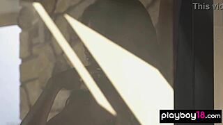 passionate ebony victoria antoinette strips tight black pussy 🔥🍑