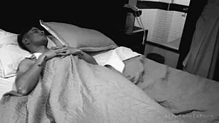 Young Venezuelan couple shares intense bedroom moments in striking black and white scene