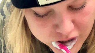 i come home from hunting army day she spits licks my ass pussy doggystyle homemade couple orgasm snow