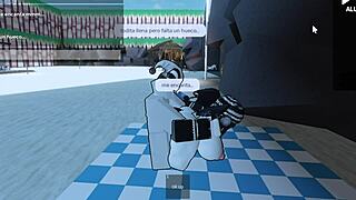 Liz bends over big ass for creampie doggystyle on nudist beach with fan