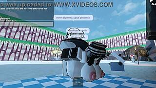 Liz bends over big ass for creampie doggystyle on nudist beach with fan