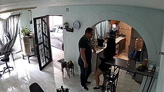 flirting hard with the hot contractor leads to steamy unexpected hookup