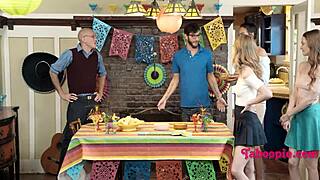 step family cinco de mayhem party turns taboo with skirt pussy licking gone wrong