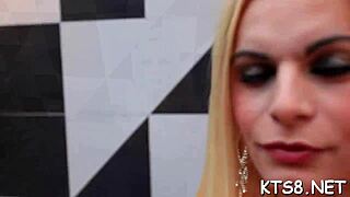 oh man this tranny rides my dick so hard while groaning loud in pleasure