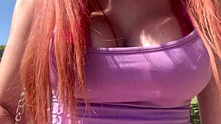 Artemisia Love's Big Tits Bounce Outdoor Walk