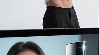 i spot this muscular asian bodybuilder babe flexing her tight ripped body