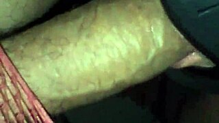 a man drops to his knees sucking the big cock of this monster shemale tranny