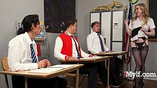 sex ed teacher alaina taylor bangs failing students in double penetration gangbang