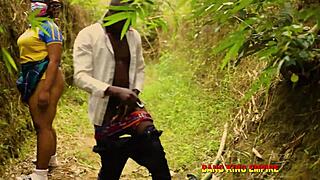 MR BURNA breaks SOFIA's ass DOGGY in bushes post-lecture, she CRIES joy for grade.